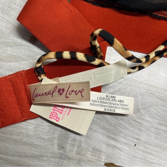 PINK Victoria’s Secret Laurel & Love Animal Leopard Print Bralette Size M New - Picture 5 of 9